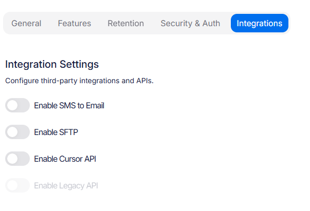 Integration options