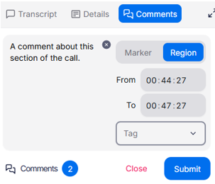 Region comments