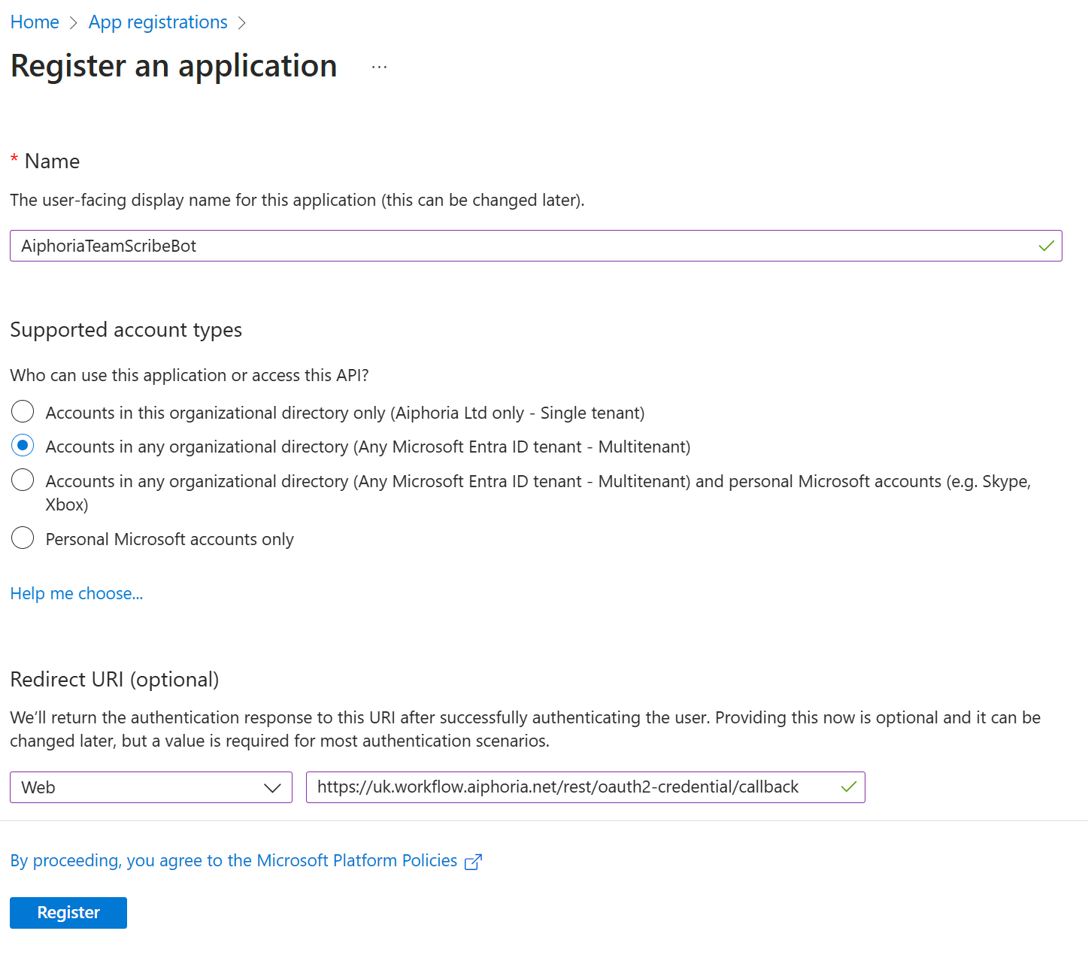 App registrations