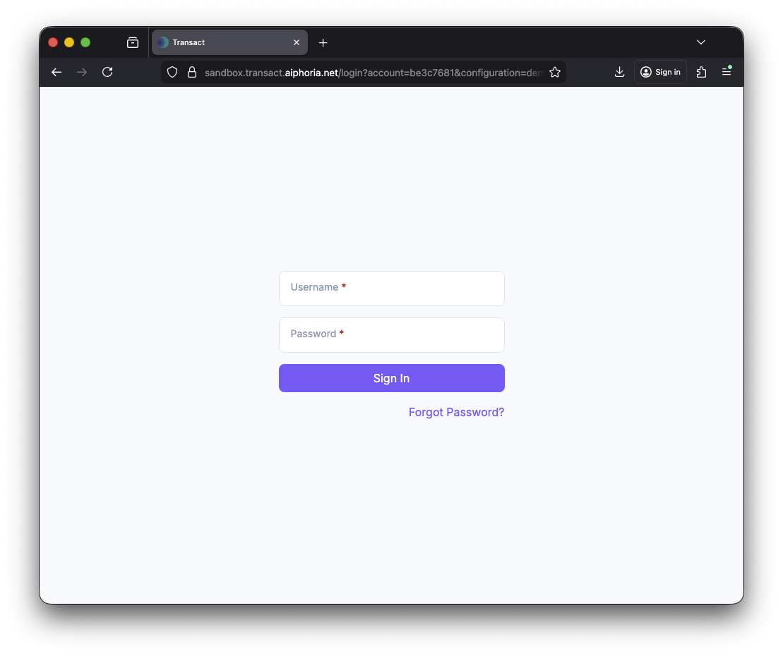 Login with account in the URL